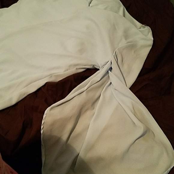 Baby Blue Dress with Shear Overlay - Picture 4 of 4